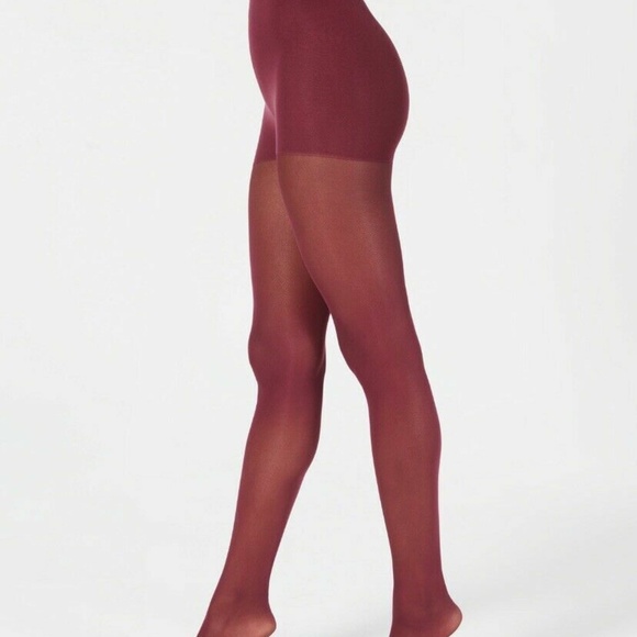 Dkny Accessories Dkny Womens Comfort Luxe Opaque Control Top Tights In Port Sizes Small Or